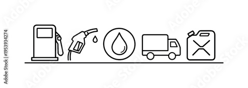 Energy supply for vehicles and transportation systems representing fuel availability and essential mobility infrastructure in everyday life, a fuel pump dispenser, a gasoline