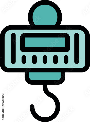 Portable electronic hanging scale showing weight measurement, ideal for industrial and commercial use