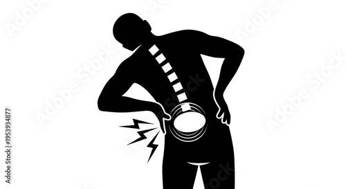 Man experiencing lower back pain.