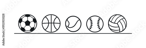 Sports equipment representing popular athletic games played worldwide in professional competitions, recreational activities, and school sports environments, a soccer ball with