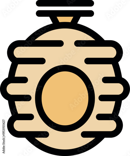 Round beehive ensuring the well being of bee colonies and facilitating honey production