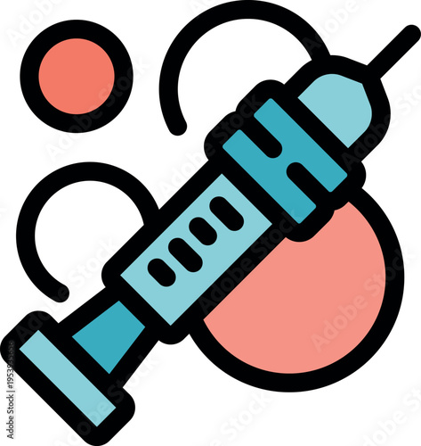 Medical syringe injecting liquid creating bubbles, ideal for healthcare and laboratory concepts