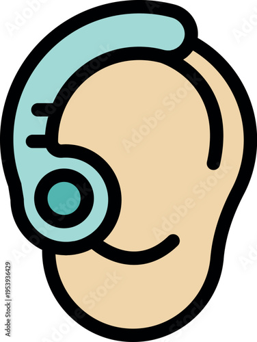 Modern hearing aid device assisting with hearing loss, enhancing sound perception and facilitating clear communication