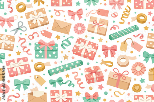 Festive gift wrapping preparation and joyful present giving with cheerful celebration lifestyle theme