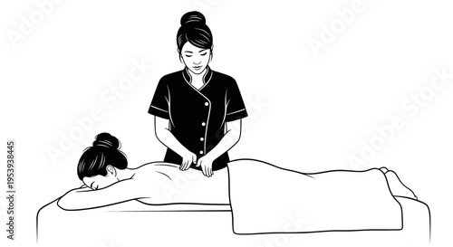 Woman receiving a professional massage therapy.