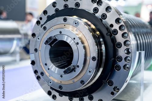 Close-up of a high-precision metal mechanical engineering part