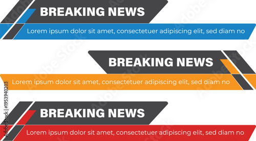 Breaking News Lower third for TV channel Media