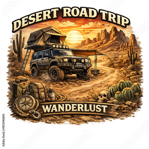 overland travel, car roof tent lifestyle, rooftop tent camping, overland vehicle setup, outdoor adventure illustration, off grid travel, wilderness exploration, camping under stars, 4x4 overland rig, 