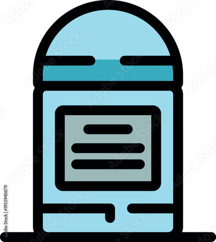 Light blue deodorant stick with rounded top and label, ensuring long lasting freshness and confidence throughout the day