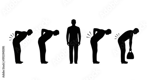 Illustration of a man experiencing back pain.