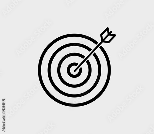 Simple Line Icon goal, target business sign. Vector Illustration. Bulls eye icon. Target icon. goal icon.
