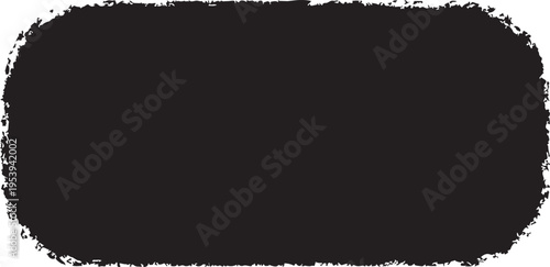 Rough textured grunge black silhouette thin horizontal brush frame hand drawn distressed graphic element modern layout isolated white background