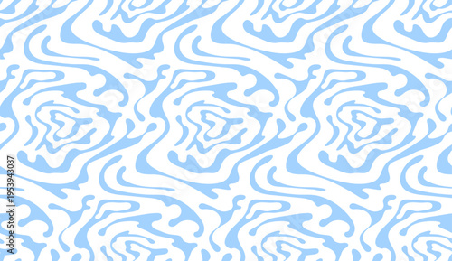 Groovy seamless wave pattern. Abstract wavy swirl background. Retro psychedelic liquid texture for modern design vector