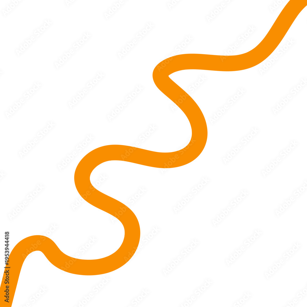 Obraz premium vector illustration of an abstract yellow line