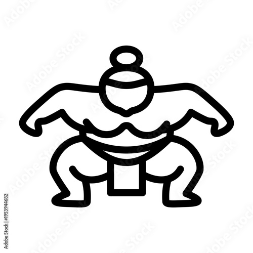 Sumo Vector Line Icon Design