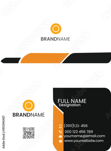 Printready abstract corporate business card design for marketing manager