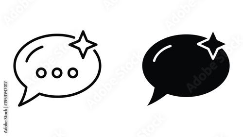 chat bubbles with star ratings, vector illustration