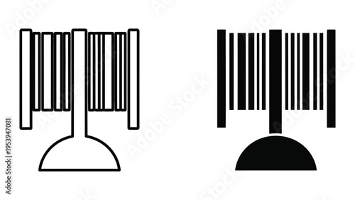 barcode scanner vector illustration, flat design