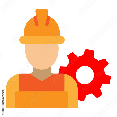 Laborer Vector Flat Icon Design