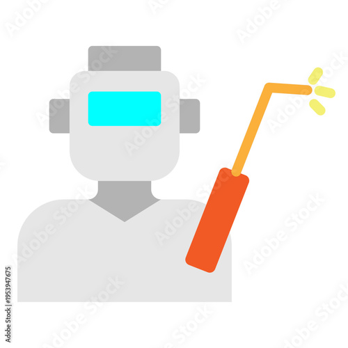 Welder Vector Flat Icon Design