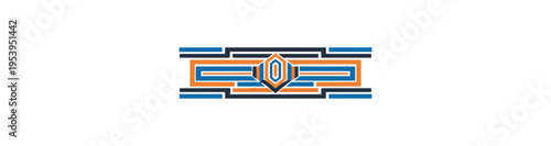 Abstract digital interface with progress indicator and numerical display