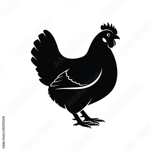 Chicken Silhouette Farm Animal Commercial Icon