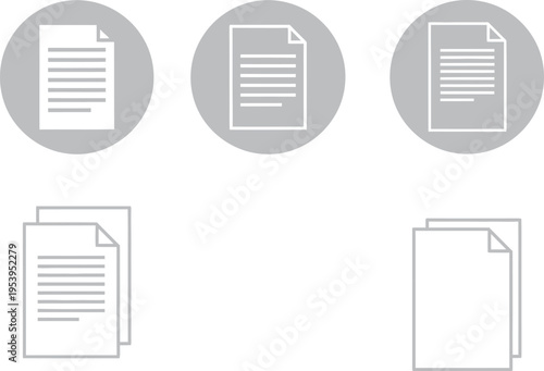 Technical drawings of various document and paper orientations