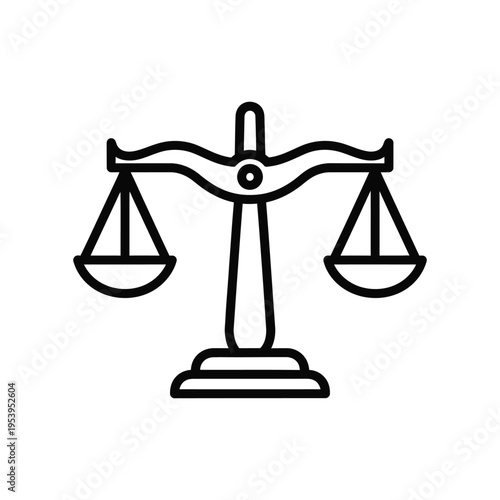 Scale Justice Symbol Commercial Vector