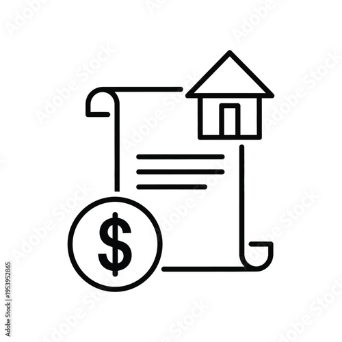 Real Estate Contract Finance Icon