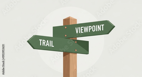 Trail and Viewpoint Signpost - Navigating Natures Path to Scenic Vistas.