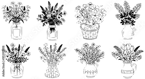 Elegant floral arrangements in various vases for home decor inspiration