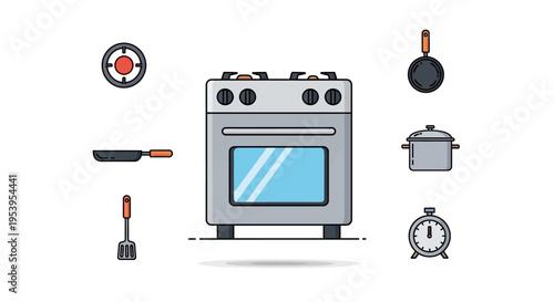 Stainless Steel Kitchen Electric Oven.