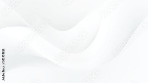 Abstract white wavy background with smooth curves and subtle gradient shades