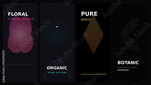 Modern Minimalist Abstract Shape Composition for Branding and Marketing Design