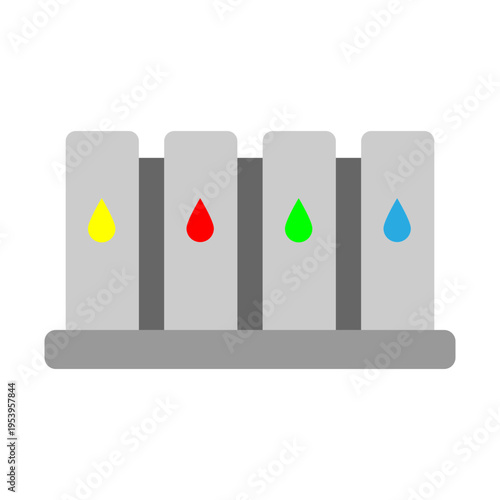 Printer Cartridge Vector Flat Icon Design
