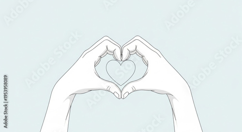 Hands Forming a Heart Shape - A Symbol of Love and Connection.