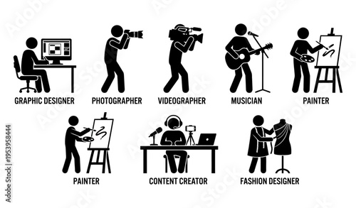 Icon Set Creative industry professions_26