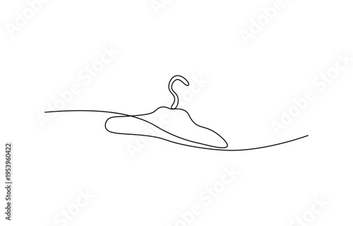A minimalist line drawing of a hanger