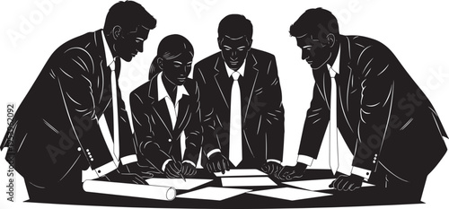 Business Team Working Together in a Conference Room