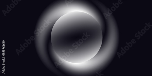 Abstract circle shapes with gradient isolated on black background. Vector set. Fluid vivid gradients for banners. Modern trendy design. Liquid shape. Colorful bright neon template.