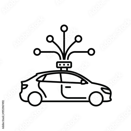 Autonomous Vehicle Networked Data Concept