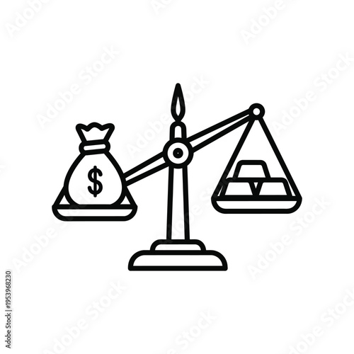 Balance Scale Money Gold Investment