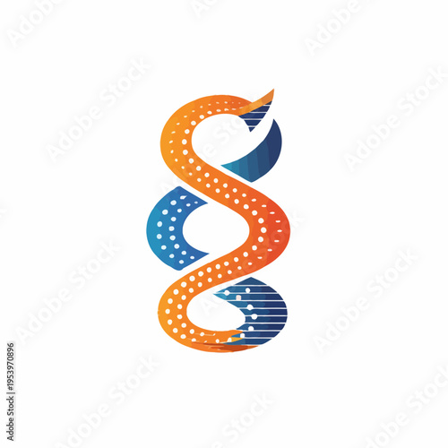 Abstract dna helix design representing genetic code and scientific innovation