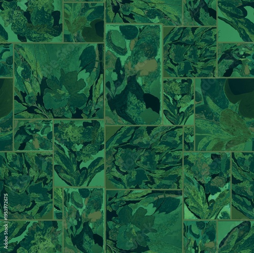 green grunge background stock design Geometric batik creative design seamless floral pattern repeat pattern fabric print design dark green design 