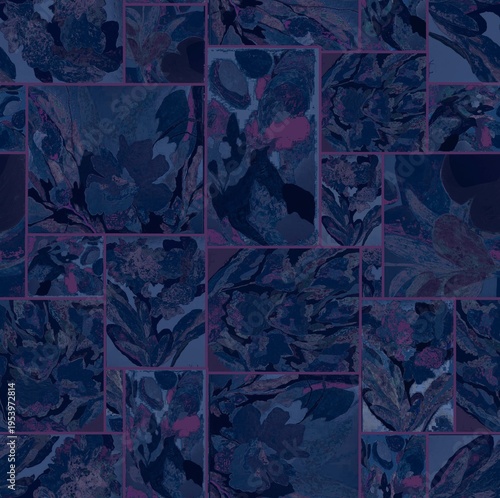 abstract grunge background design Geometric batik creative design seamless floral pattern repeat pattern fabric print design abstract texture dark blue colour background texture 