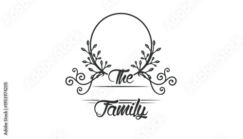 The family logo with a floral design and elegant script font