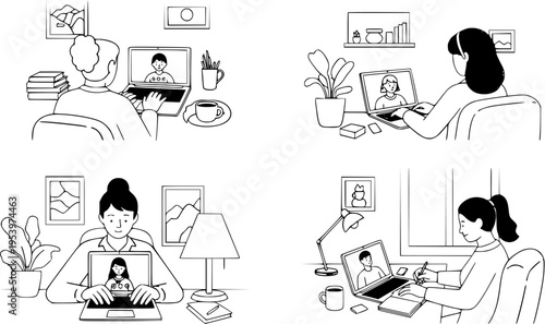 set of fashion women