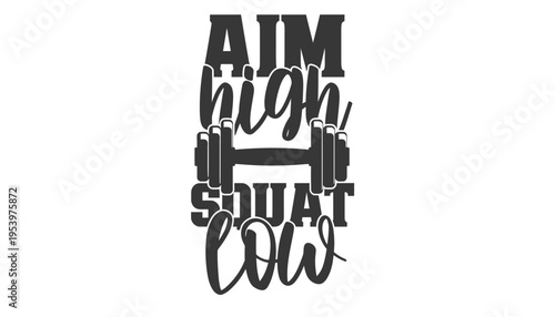 A motivational gym poster with a dumbbell and text