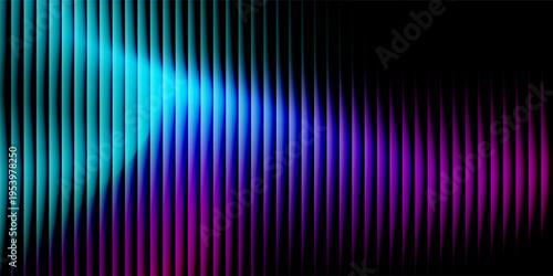 Abstract futuristic soundwave pattern, glowing neon gradient waves, minimalistic yet dynamic