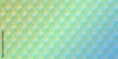 3D yellow green abstract background overlap layer on bright space with hexagons effect decoration. Modern graphic design element cutout style concept for web banner, art, flyer, card or brochure cover